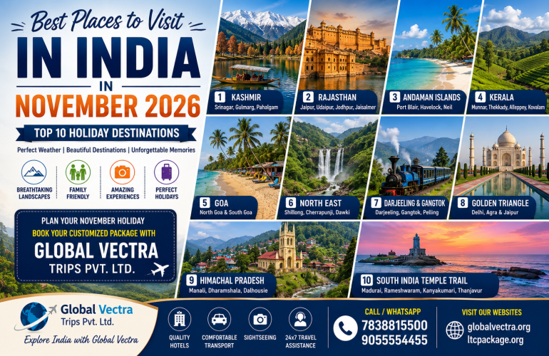 Best Places to Visit in India in November 2026 – Top 10 Holiday Destinations